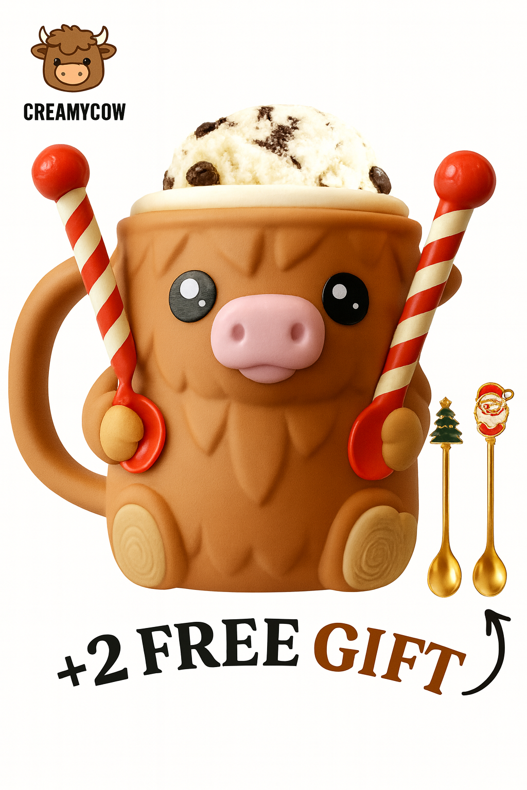 Creamy Cow Ice cream Mug Holder